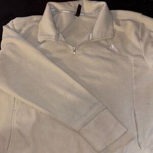 Adidas Men's Zip-Up Cream Sweater